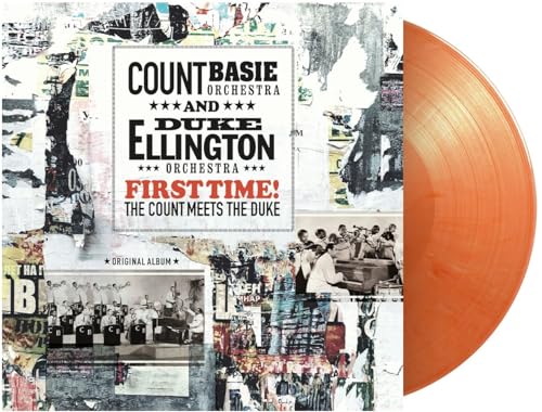 Vinyl record featuring Duke Ellington and Count Basie orchestra album cover.