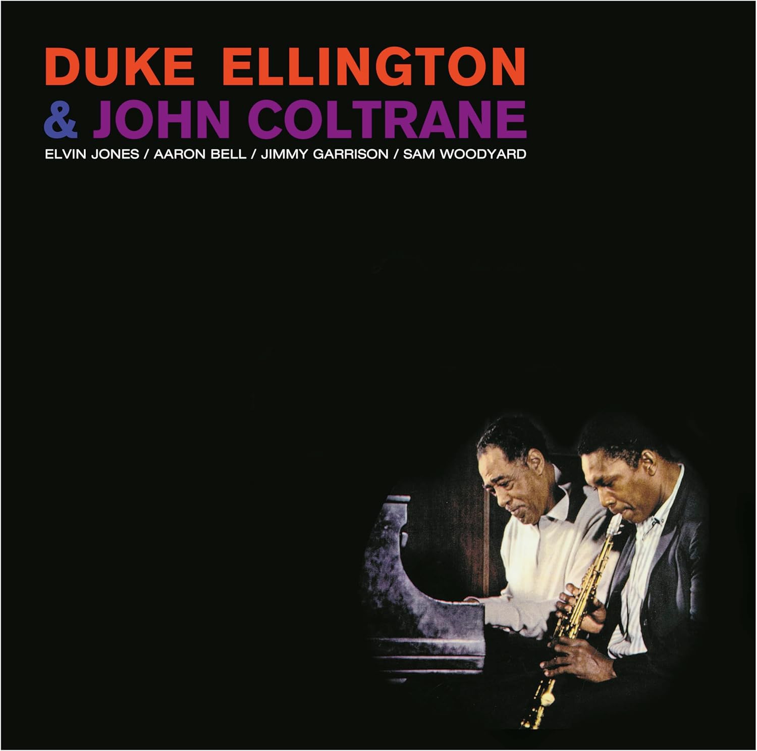 Album cover featuring Duke Ellington and John Coltrane with their instruments.