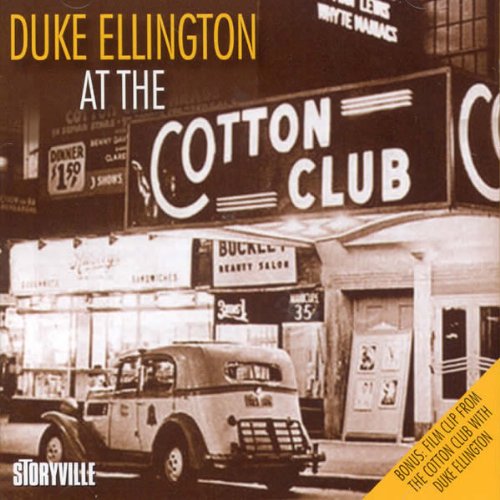 CD cover for Duke Ellington’s “At The Cotton Club” with a street scene.