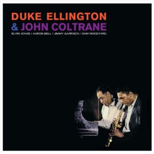 Album cover featuring Duke Ellington and John Coltrane playing music.