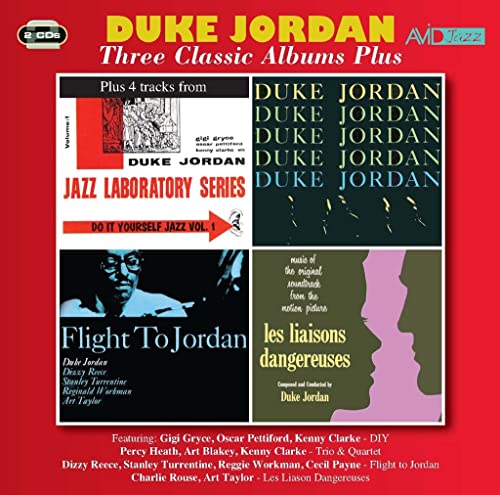 CD cover for Duke Jordan’s “Three Classic Albums Plus” jazz compilation.