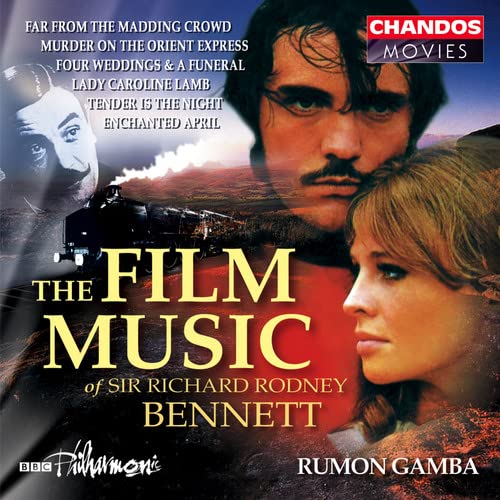 CD cover for “The Film Music of Sir Richard Bennett” with portraits.