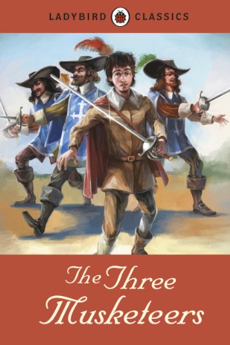 Ladybird Classics cover for "The Three Musketeers" featuring four sword-wielding figures.