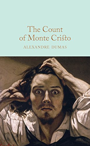 Book cover: “The Count of Monte Cristo” with a portrait of a man.