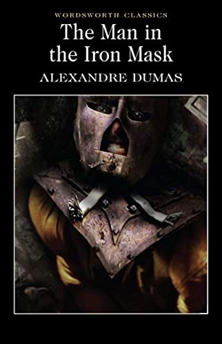 Book cover showing a man wearing a rusted iron mask over his face.