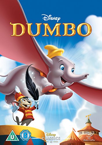 Dumbo DVD cover featuring the animated elephant with large ears.