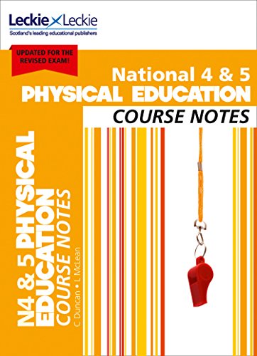Yellow and white textbook cover for National 4 & 5 Physical Education.