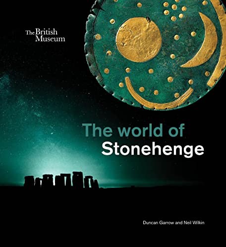 Book cover for "The World of Stonehenge" featuring ancient artifacts and stones.