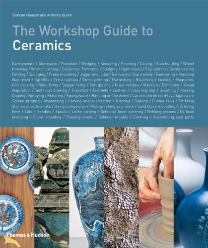 Book cover: “The Workshop Guide to Ceramics” with pottery images.