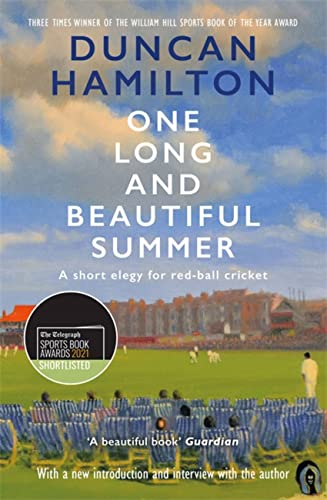 Book cover with a cricket field painting and white title text.
