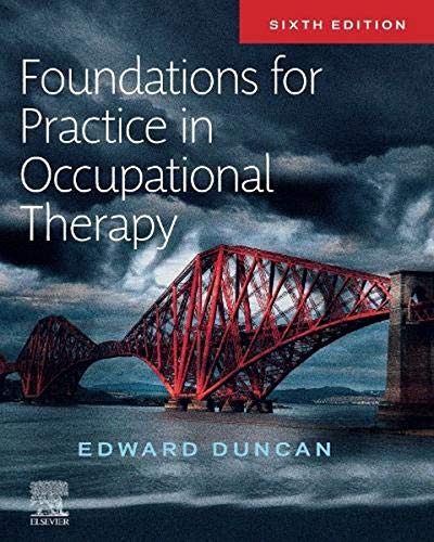 Book cover: "Foundations for Practice in Occupational Therapy" with a bridge image.
