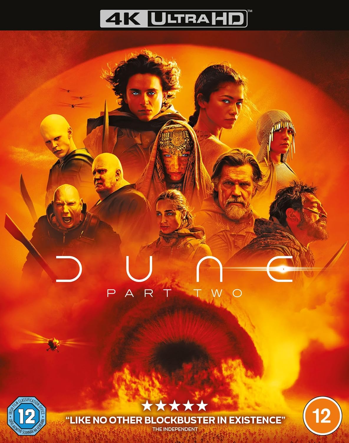 Dune Part Two Blu-ray cover featuring Timothée Chalamet and Zendaya.
