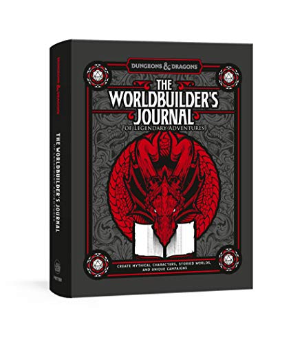 Black Dungeons & Dragons journal with a red dragon illustration.