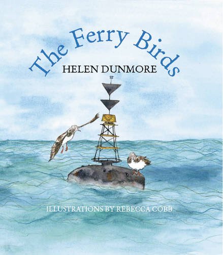 Book cover: watercolor painting of birds near a sea buoy.