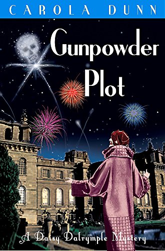 Book cover: fireworks, a ghostly face, and a woman in a red hat.
