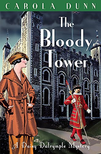 Book cover showing a woman in 1920s attire and a Yeoman Warder before the Tower.