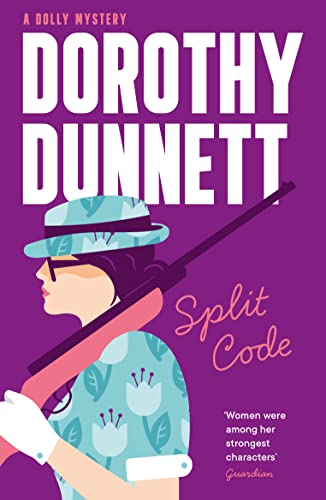 Book cover: illustrated woman with gun and hat, purple background.