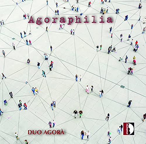 A CD cover featuring a crowd of people connected by lines, with red text.