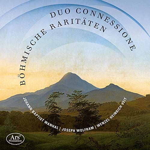 CD cover with a mountain landscape and circular text design.