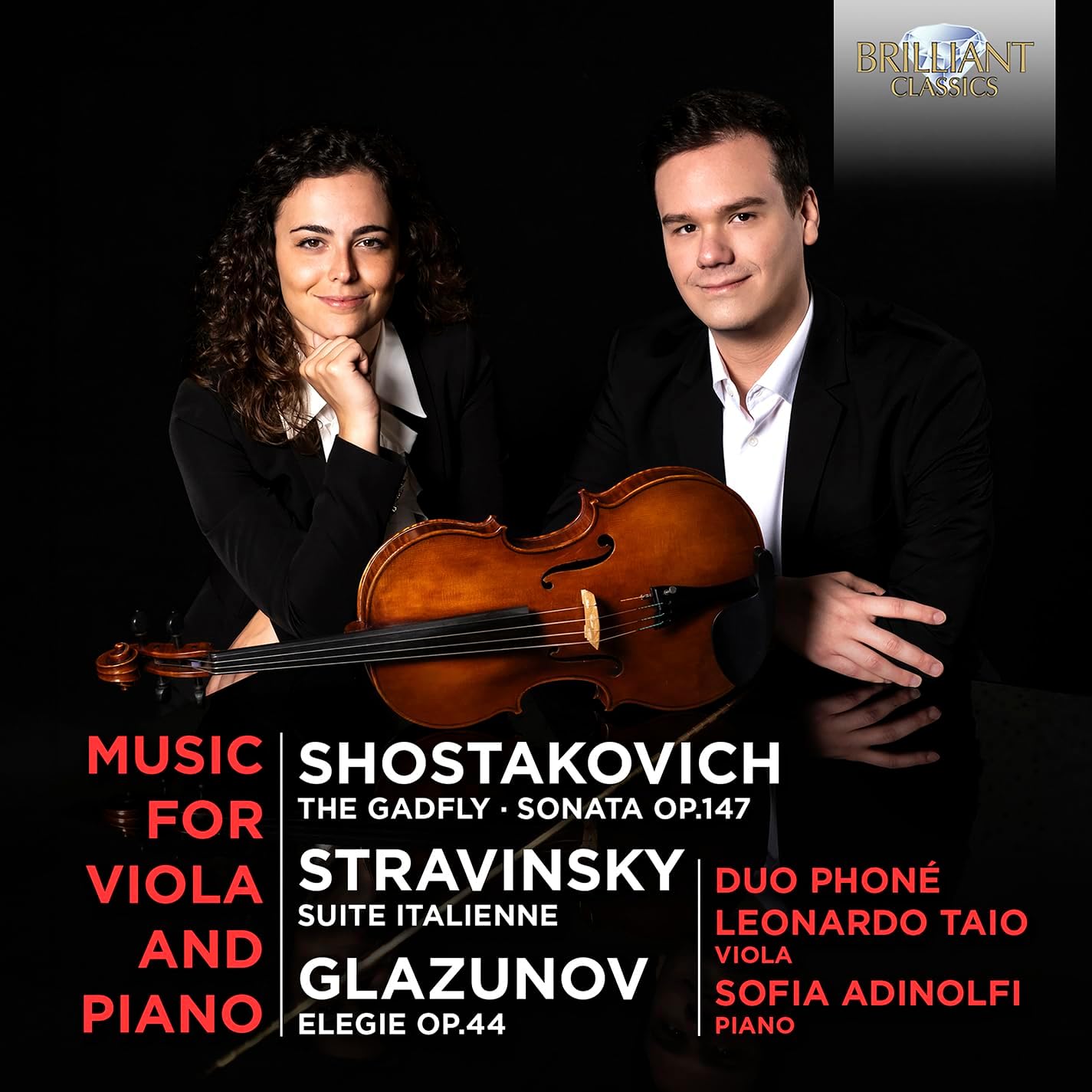 CD cover featuring the title Duo Phone with Leonardo Taio and Sofia on white background.