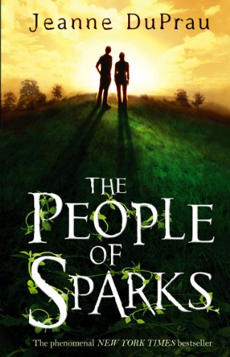 Silhouetted figures stand on a grassy hill against a bright sunset on a book cover.