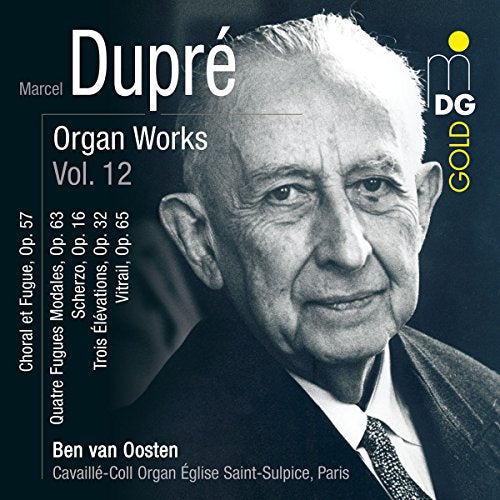 CD cover featuring a black and white portrait of Marcel Dupré.