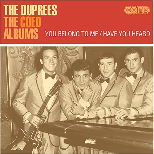 Album cover for The Duprees featuring four men in suits with a guitar.