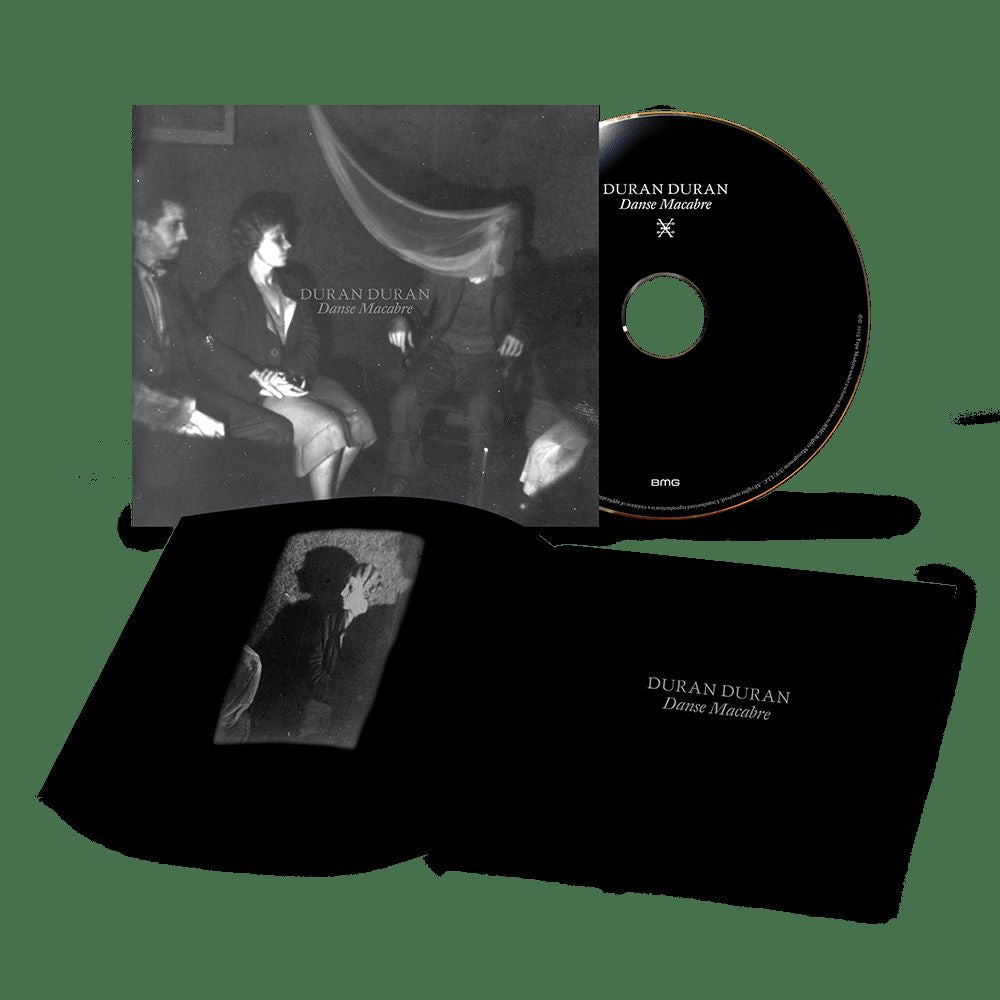 Duran Duran "Danse Macabre" CD packaging with black and white imagery.