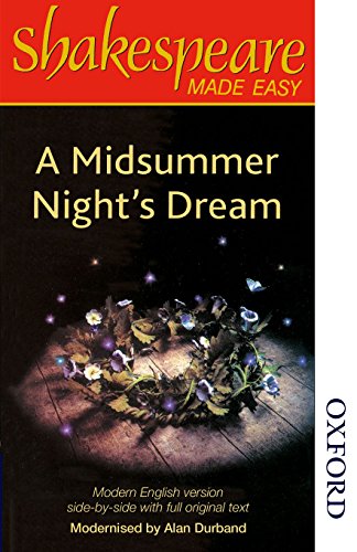 Book cover for “A Midsummer Night’s Dream” with floral wreath image.