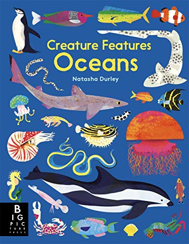 Book cover with illustrated ocean creatures including fish, sharks, and a whale.