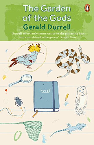 Book cover for The Garden of the Gods featuring illustrations of wildlife and equipment.
