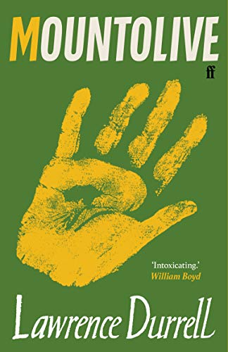 Book cover: "Mountolive" by Lawrence Durrell with a yellow handprint.