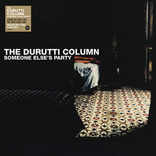 Vinyl record cover for The Durutti Column’s “Someone Else’s Party,” featuring a patterned cushion.
