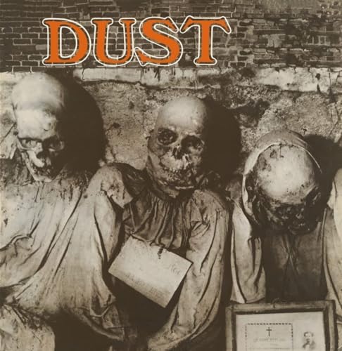 Dust album cover featuring three ghostly figures against a brick wall.