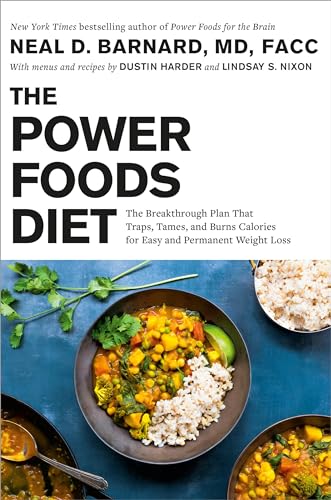 Book cover for "The Power Foods Diet" with food photography.