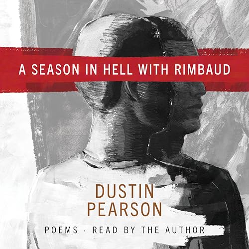 Book cover featuring a portrait of Arthur Rimbaud in monochrome with red text.