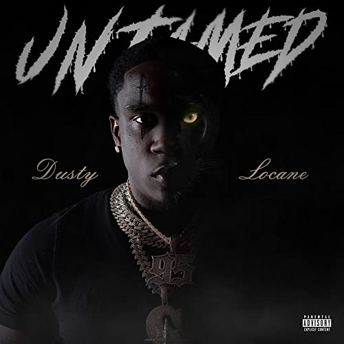 Dusty Locane album cover, “Untamed”, featuring a portrait of the artist.
