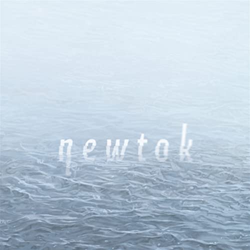 The word newtok written in white over a background of rippling blue water.