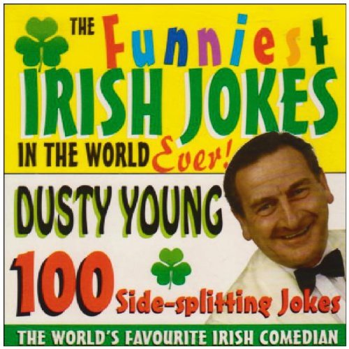 CD cover for Dusty Young’s Irish jokes, featuring his portrait.