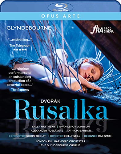 Blu-ray cover for Dvorak’s Rusalka opera, featuring a reclining woman.