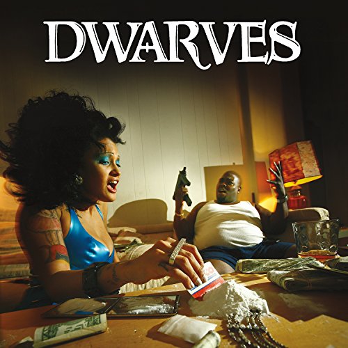 CD cover for Dwarves’ “Take Back the Night” depicts a chaotic indoor scene.