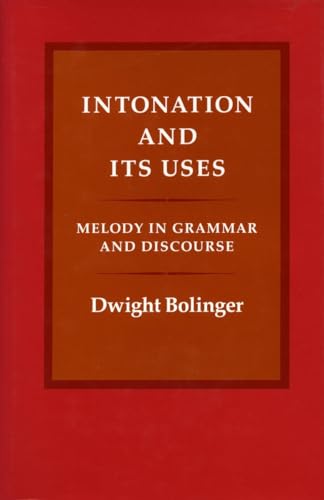 Book cover: "Intonation and Its Uses" by Dwight Bolinger, red background.