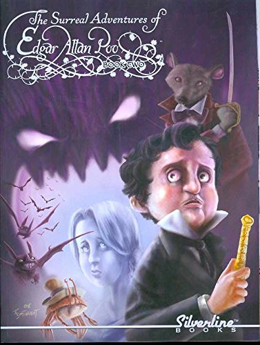 Book cover: Edgar Allan Poe with a rat, ghostly figures, and bats.