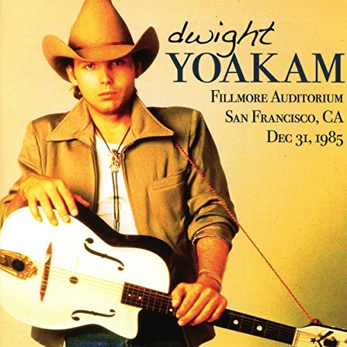 Dwight Yoakam in a cowboy hat holding a guitar, album cover.