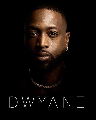 Close-up portrait of Dwyane Wade with his name in white text below.