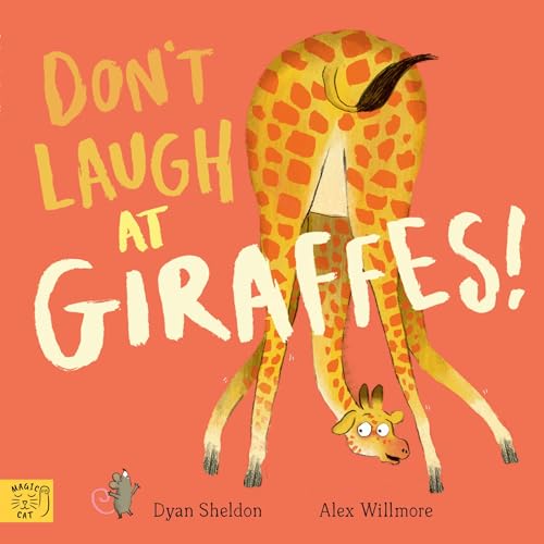 Book cover: a giraffe bending over, viewed from behind, with text.