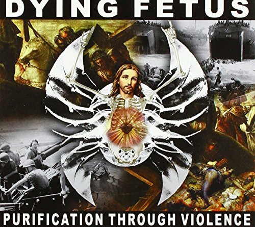 CD cover: grotesque collage with religious imagery and crab-like claws.