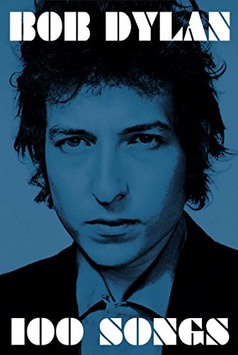 Book cover featuring a blue-tinted portrait of Bob Dylan with white text.