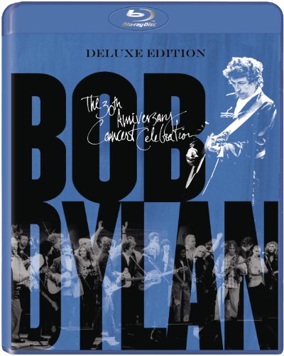 Blu-ray cover featuring Bob Dylan and musicians performing on stage with bold text overlay.