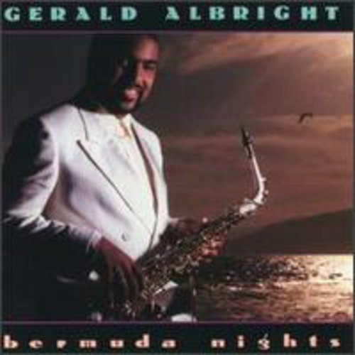 Gerald Albright album cover, man with saxophone against a sunset.